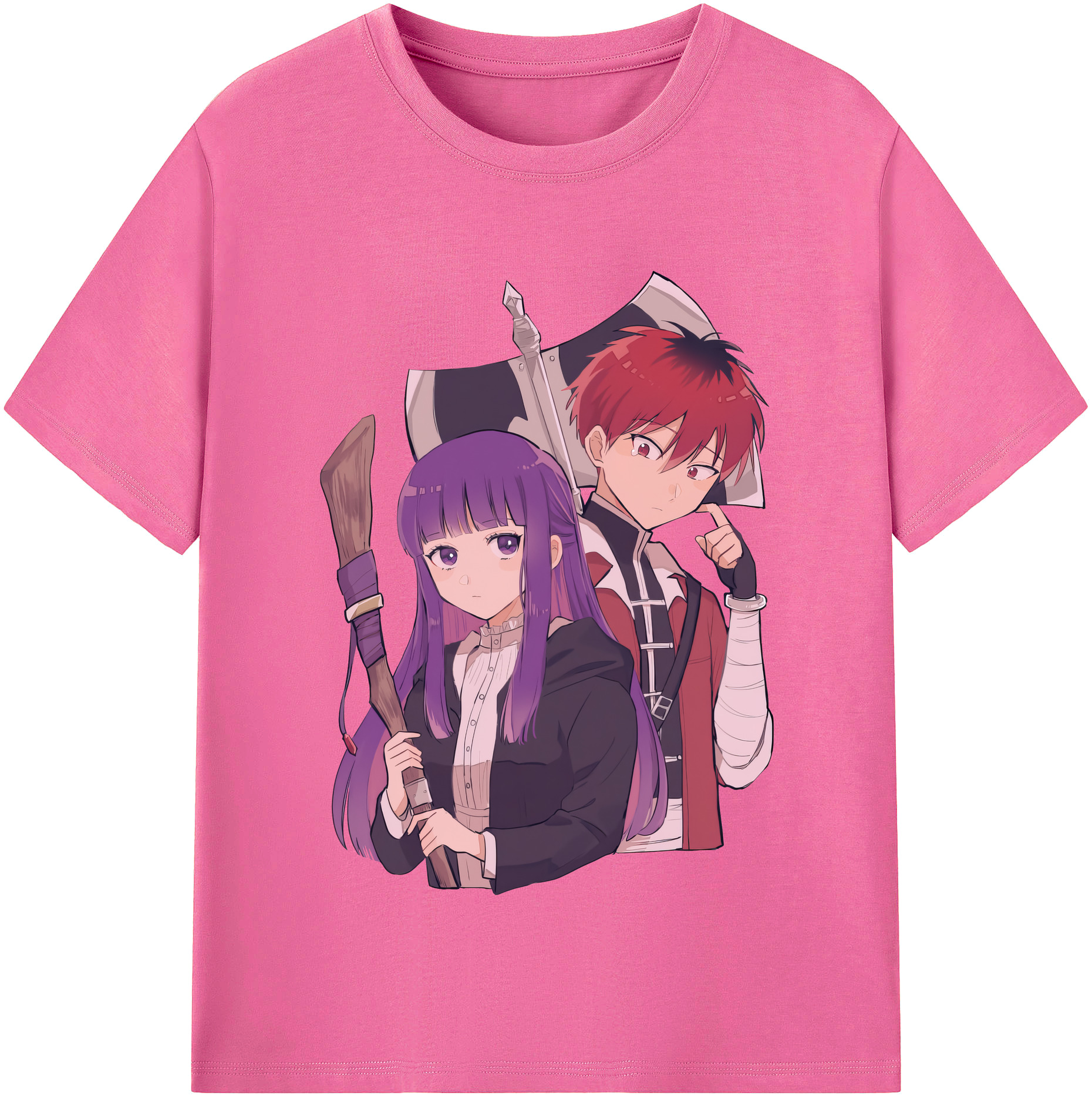 （画像用） 葬送のフリーレン Frieren レディースカジュアルプリントTシャツ（綿100％）